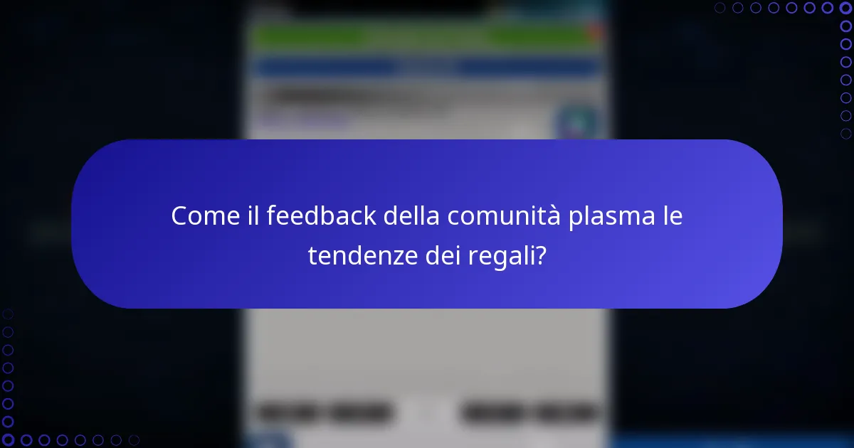 Come il feedback della comunità plasma le tendenze dei regali?